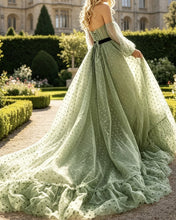 Load image into Gallery viewer, Catherine | Polka Dot Ball Gown Dress With Sleeves
