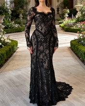 Load image into Gallery viewer, Grace | Mermadi Black Lace Sleeve Dress
