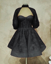 Load image into Gallery viewer, Black Lace Hoco Dress
