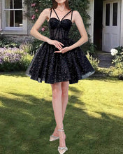 Load image into Gallery viewer, Short Black Prom Dress 2024