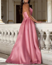 Load image into Gallery viewer, Ivy | Pink A-line Satin Cowl Neck Dress