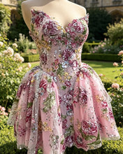 Load image into Gallery viewer, Maisy | Short V Neck Embroidery Pattern Dress