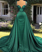 Load image into Gallery viewer, Mermaid Sweetheart Spaghetti Straps Court Train Satin Dress