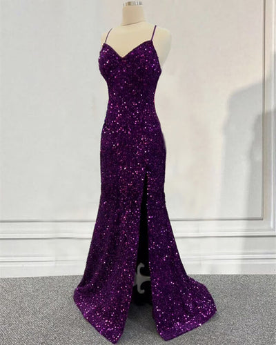 Mermaid Purple Prom Dress 2024