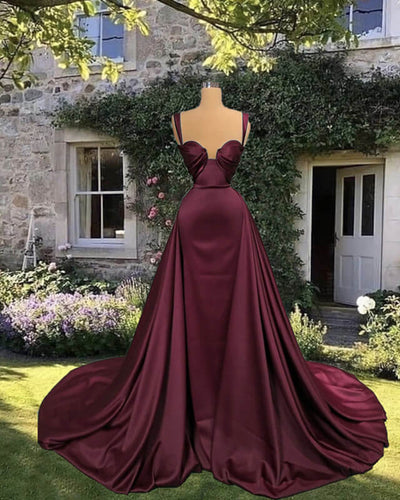 Burgundy Mermaid Prom Dress 2024
