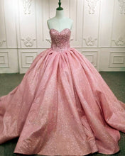 Load image into Gallery viewer, Pink Sparkly 15 Ball Gown
