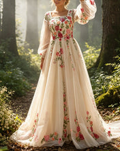 Load image into Gallery viewer, Ulla | Wildflower Embroidered Wedding Dress With Sleeves