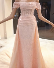 Load image into Gallery viewer, Mermaid Pink Sparkly Wedding Dress