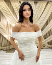 Load image into Gallery viewer, Mermaid Sequins Off Shoulder Wedding Dress