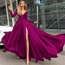 Load image into Gallery viewer, Long-Sleeves-Evening-Dresses