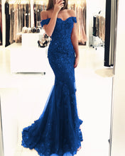 Load image into Gallery viewer, Dark Blue Prom Dresses 2024