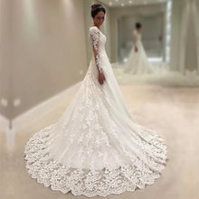 Load image into Gallery viewer, Vintage Lace Wedding Dresses Princess Long Sleeves Bridal Gowns-alinanova