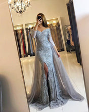 Load image into Gallery viewer, 3/4 -Sleeves-Lace-Mermaid-Prom-Dresses-2019-Modest-Evening-Gowns