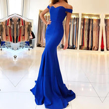 Load image into Gallery viewer, Mermaid V Neck Prom Dresses Off The Soulder
