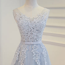Load image into Gallery viewer, Elegant Lace Appliques Tea Length Bridesmaid Party Dresses