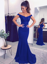 Load image into Gallery viewer, Royal Blue Bridesmaid Dress