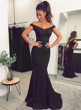 Load image into Gallery viewer, alinanova mermaid evening dresses 7013 black