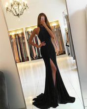 Load image into Gallery viewer, 7009-Mermaid-Dresses-Black
