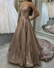 Load image into Gallery viewer, Rose Gold Prom Dresses 2019