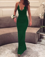 Load image into Gallery viewer, Green Mermaid Bridesmaid Dresses Lace Appliques