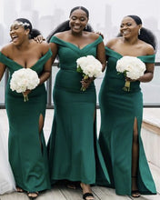 Load image into Gallery viewer, Long Green Bridesmaid Dresses Sexy
