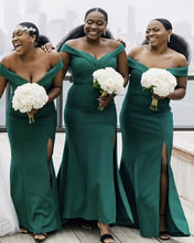 Load image into Gallery viewer, Long Green Bridesmaid Dresses Sexy