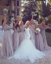 Load image into Gallery viewer, Luxurious Sequin Beaded Tulle Bridesmaid Dresses