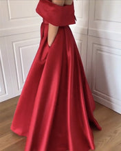Load image into Gallery viewer, Long Red Wedding Dresses Off The Shoulder