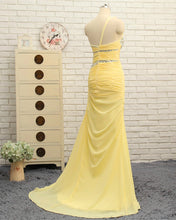 Load image into Gallery viewer, One Shoulder Sheath Prom Dresses Sequin Beaded
