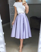 Load image into Gallery viewer, Lavender Prom Dresses Tea Length
