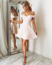 Load image into Gallery viewer, Nude Pink Homecoming Dresses 2021