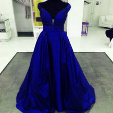 Load image into Gallery viewer, Ruched Sweetheart Long Satin Evening Gowns Floor Length