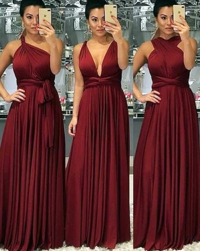 floor length convertible dress Azazie Callie