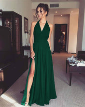Load image into Gallery viewer, Emerald Green Chiffon Bridesmaid Dresses