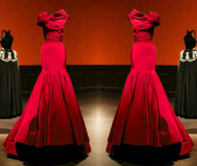 Load image into Gallery viewer, Unique Taffeta Mermaid Prom Evening Dresses