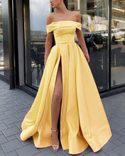 Load image into Gallery viewer, Sexy Prom Dresses Yellow 2019