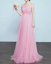 Load image into Gallery viewer, Tulle Bridesmaid Dresses Blush Pink