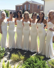 Load image into Gallery viewer, Elegant Lace Appliques Sweetheart Mermaid Bridesmaid Dresses-alinanova