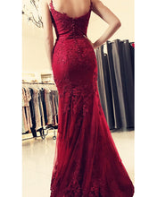 Load image into Gallery viewer, Burgundy-Enagement-Dresses