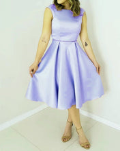 Load image into Gallery viewer, Lilac Bridesmaid Dresses Tea Length
