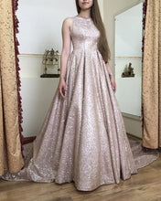 Load image into Gallery viewer, Long Rose Gold Prom Dresses 2020