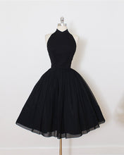 Load image into Gallery viewer, Short Black Halter Dress
