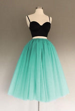 Load image into Gallery viewer, A Line Two Piece Homecoming Dresses Short Tulle Prom Gowns