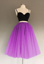 Load image into Gallery viewer, A Line Two Piece Homecoming Dresses Short Tulle Prom Gowns