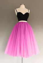 Load image into Gallery viewer, A Line Two Piece Homecoming Dresses Short Tulle Prom Gowns