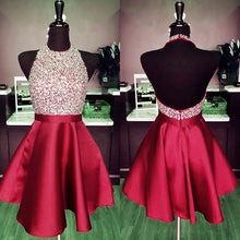 Load image into Gallery viewer, Burgundy-Cocktail-Dresses