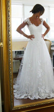 Load image into Gallery viewer, Wedding-Dresses-Cap-Sleeves
