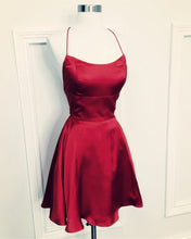 Load image into Gallery viewer, Burgundy-Homecoming-Dresses-Short-Cocktail-Dress-For-Birthday-Party