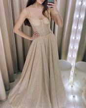 Load image into Gallery viewer, A-line /Princess Sequin Wedding Dress Sweetheart Corset