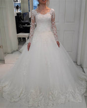 Load image into Gallery viewer, Wedding-Gowns-Long-Sleeves